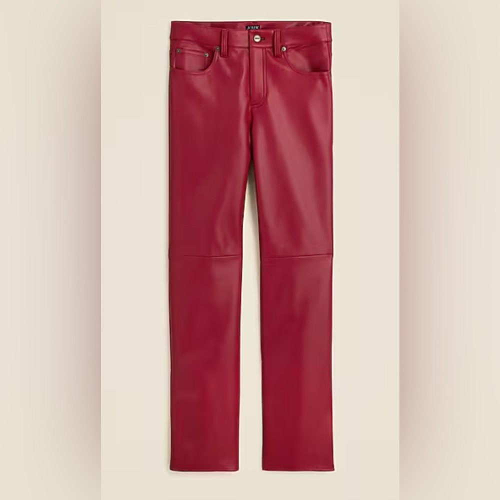 J. Crew Women's Straight Leg Pants - Burgundy - Nipped straight pant